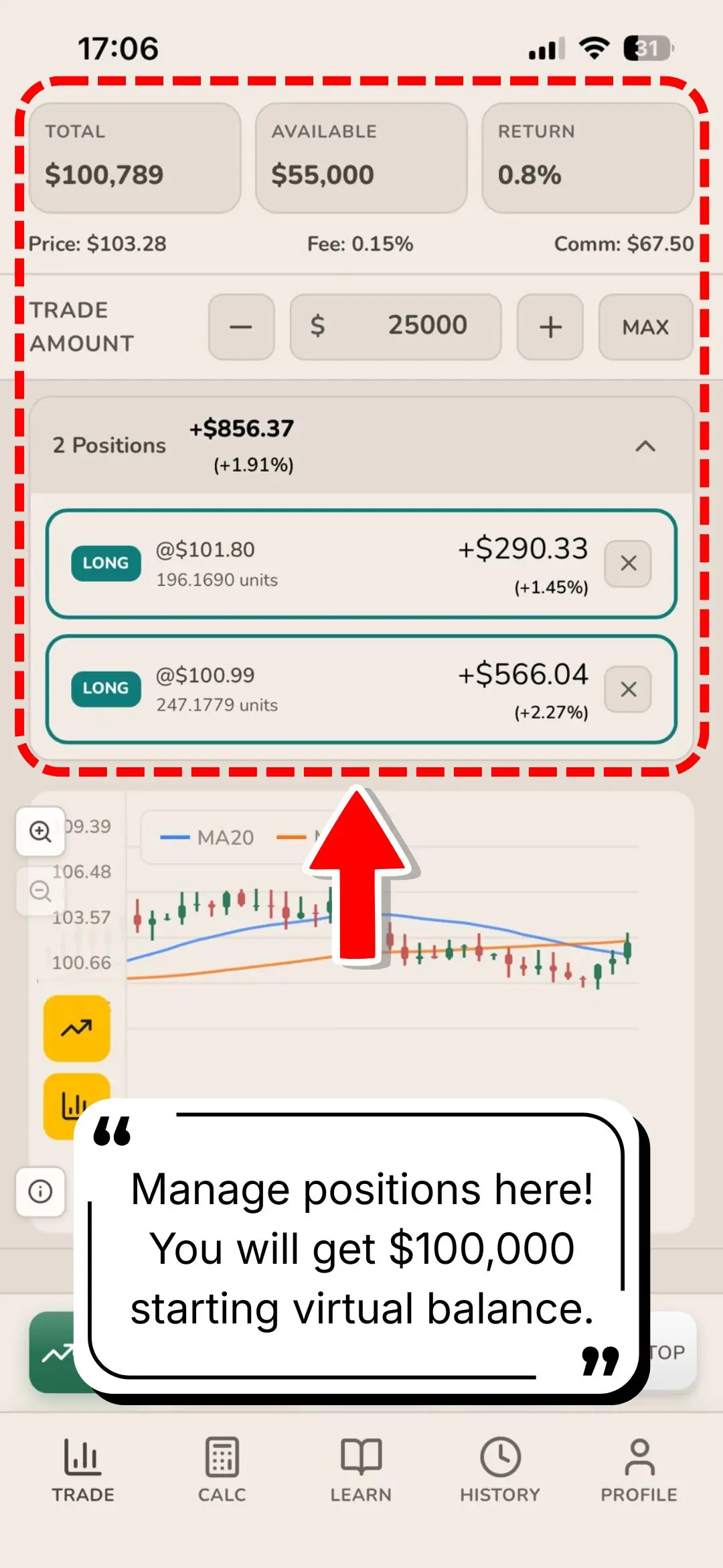 Managing your positions